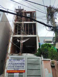 hình ảnh thi công nhà phố phường 11, Quận Bình Thạnh