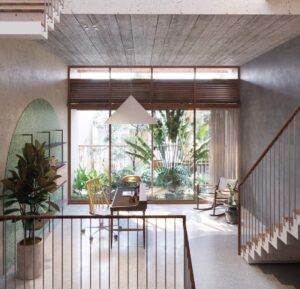 Sinh hoạt chung Nhà phố đẹp 5x16, 1 trệt, 1 lầu, 1 sân thượng, 1 tum mái tại Mỹ Tho