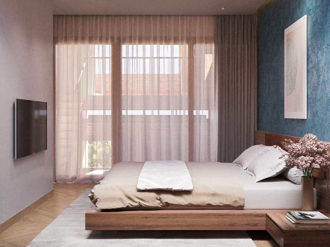 Phòng master Nhà phố đẹp 5x16, 1 trệt, 1 lầu, 1 sân thượng, 1 tum mái tại Mỹ Tho