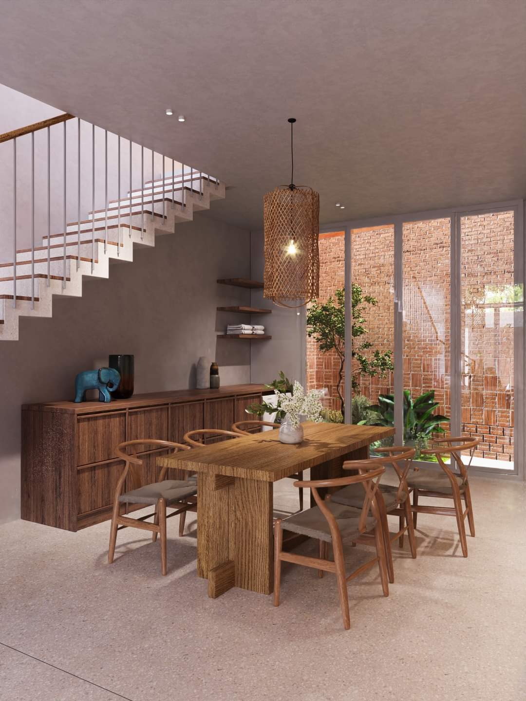 Khu vực bếp Nhà phố đẹp 5x16, 1 trệt, 1 lầu, 1 sân thượng, 1 tum mái tại Mỹ Tho